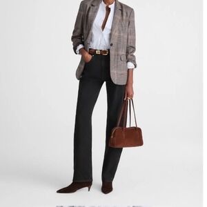 Madewell Balloon Jean Black Frost Rigid High Rise Cotton Denim Size 26